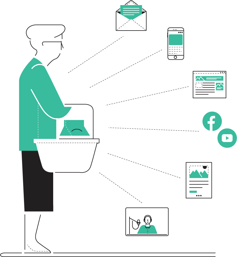 Senior woman illustration