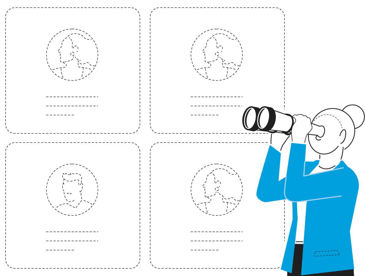 Sales prospecting illustration