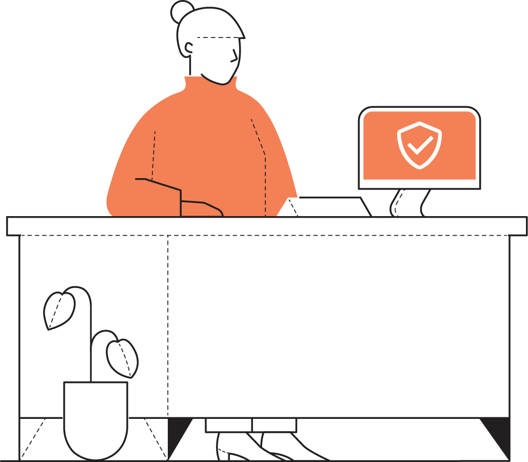 Insurance agent illustration