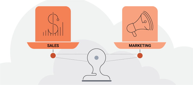 Sales and marketing alignment illustration