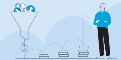 Illustration of sales funnel