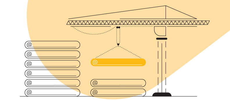 Illustration of building an email list