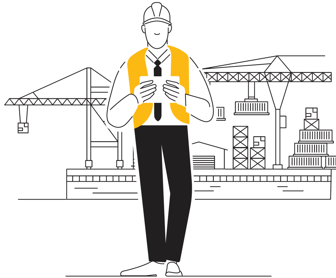 Illustration of logistics company