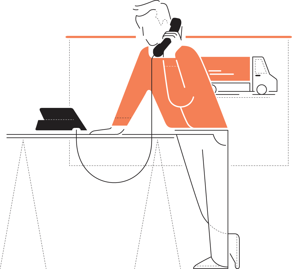 Illustration of logistics company