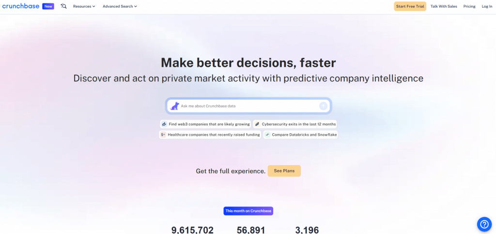 Crunchbase for business leads