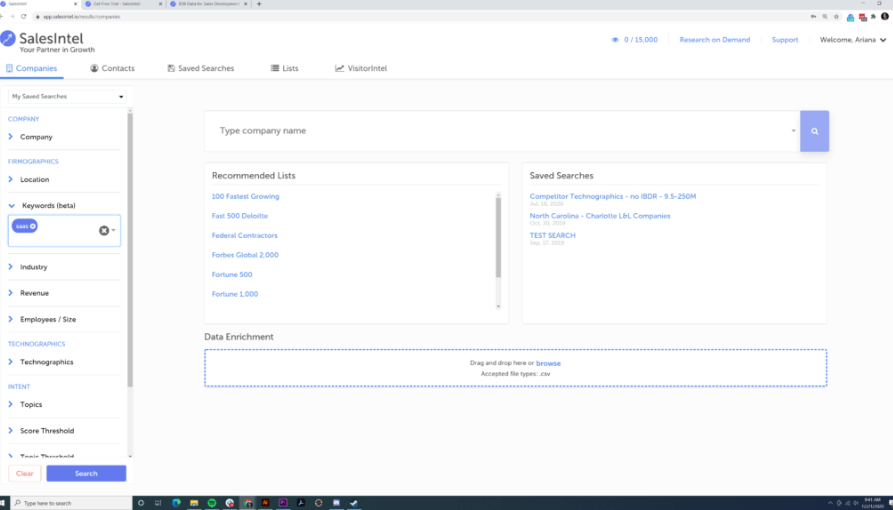 SalesIntel for buying email list