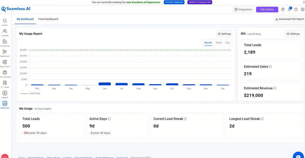 Seamless.AI for buying email list
