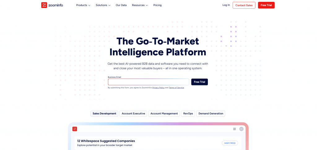 ZoomInfo for business leads
