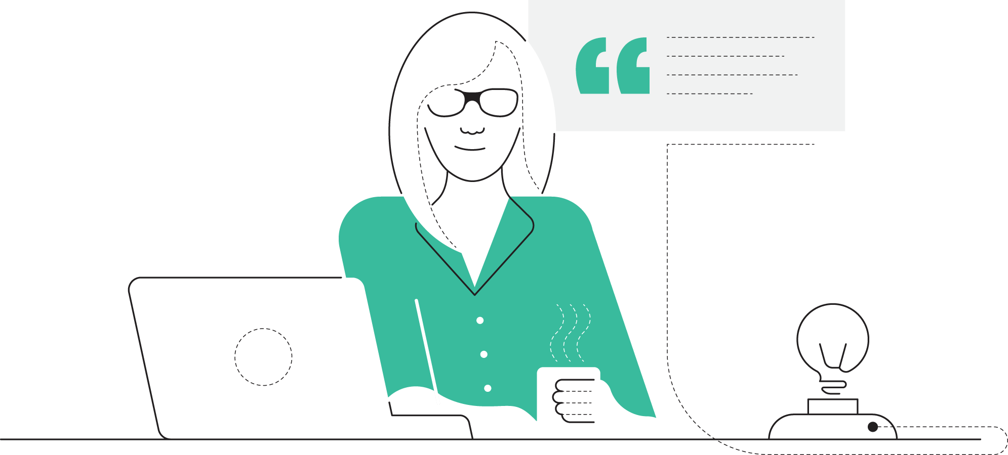 Illustration of expert ready to help