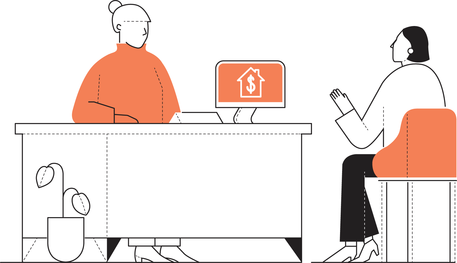 Illustration of mortgage lender