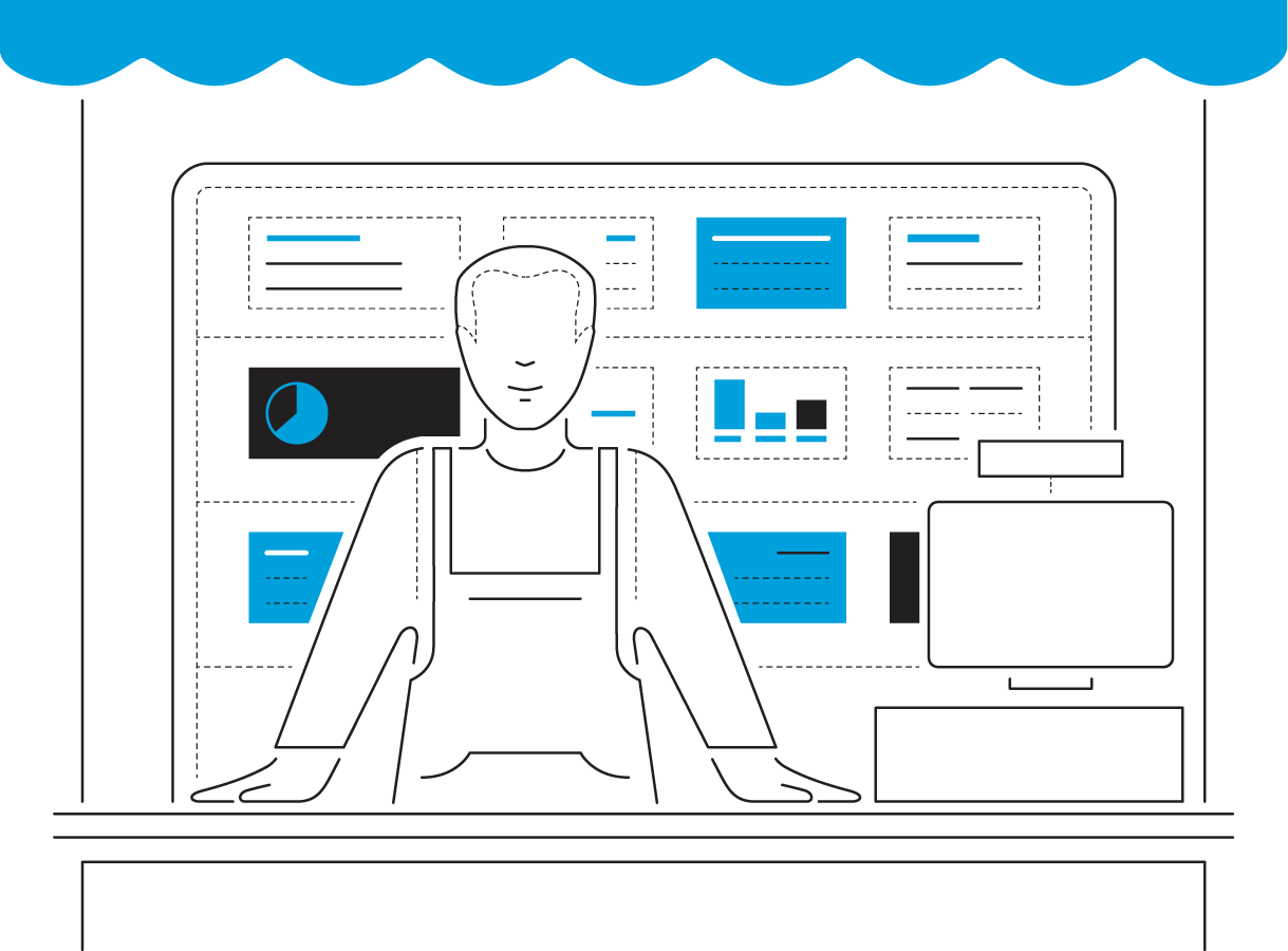 Illustration of small business owner