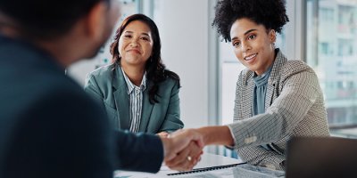 Business people shaking hands