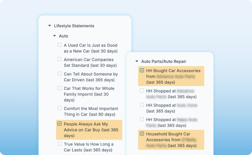 Purchase Signals filters
