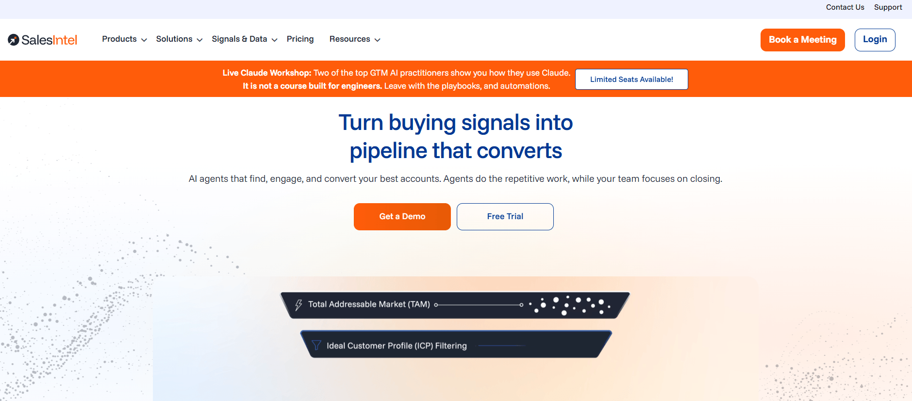 Salesintel screen Salesintel screen